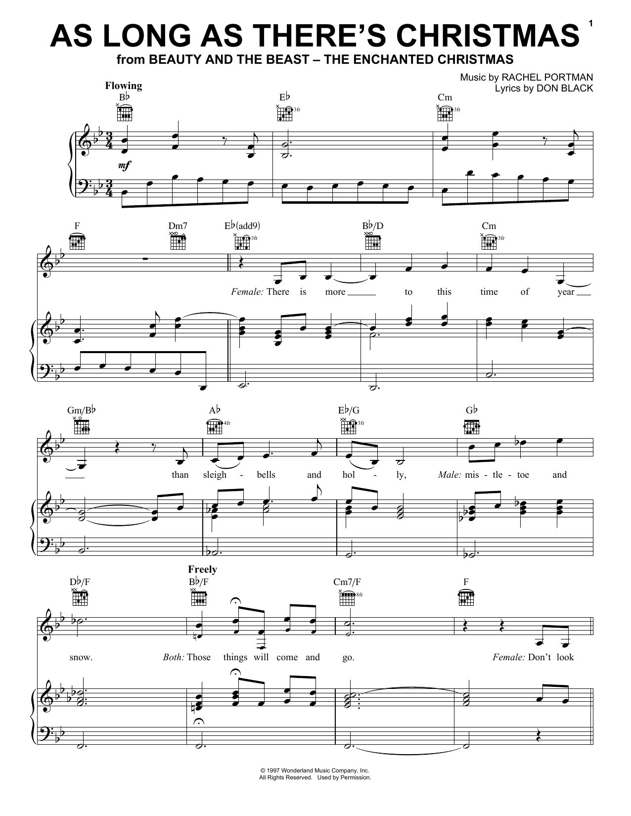 Download Peabo Bryson and Roberta Flack As Long As There's Christmas Sheet Music and learn how to play Flute PDF digital score in minutes