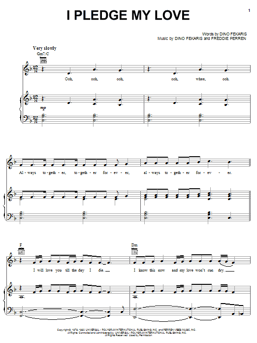 Download Peaches & Herb I Pledge My Love Sheet Music and learn how to play Easy Guitar PDF digital score in minutes