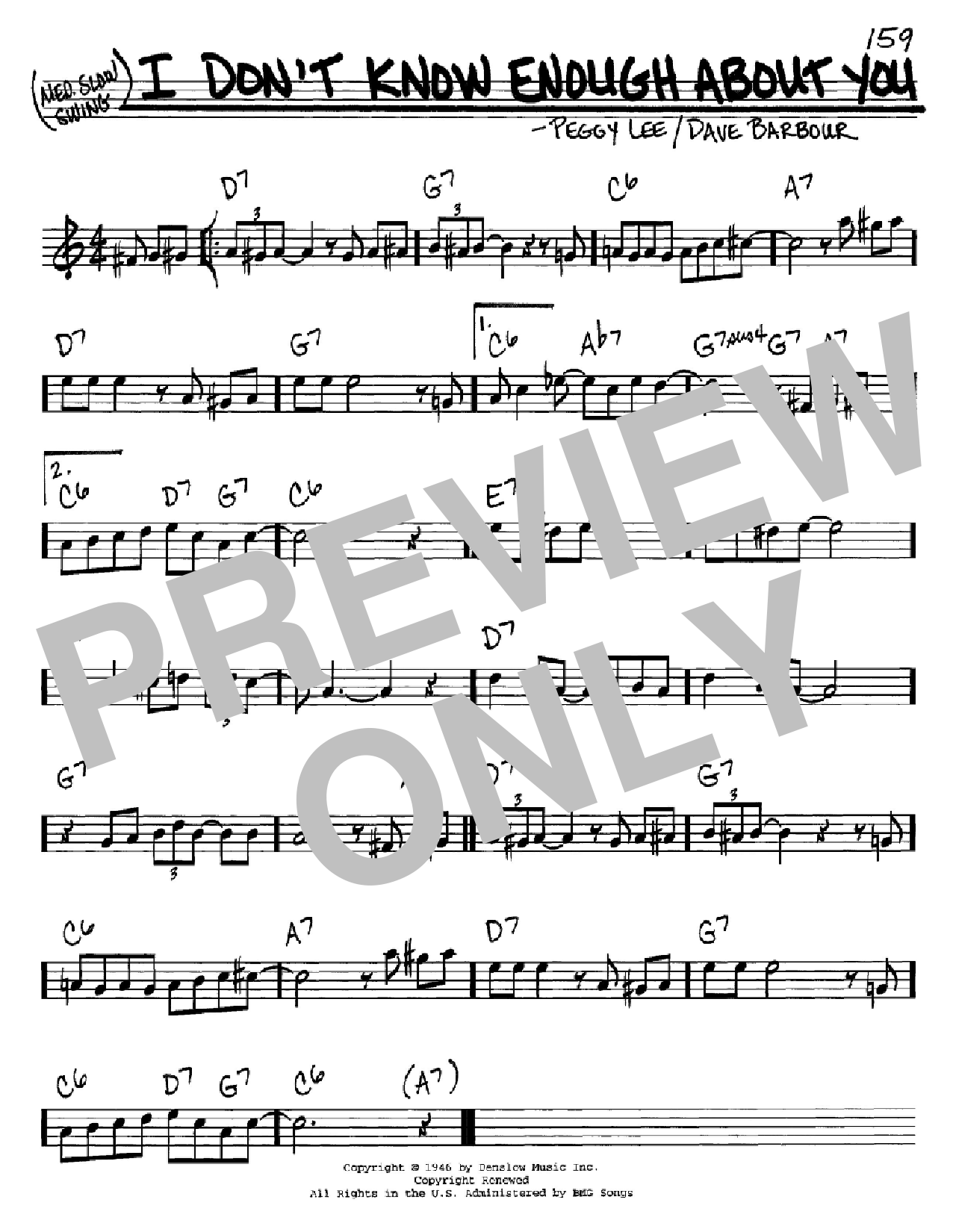Download Peggy Lee I Don't Know Enough About You Sheet Music and learn how to play Real Book - Melody & Chords - C Instruments PDF digital score in minutes