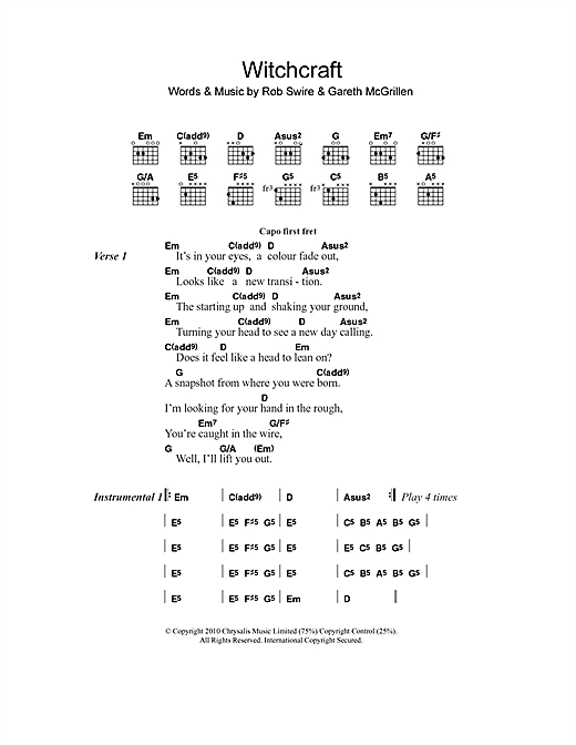 Download Pendulum Witchcraft Sheet Music and learn how to play Lyrics & Chords PDF digital score in minutes