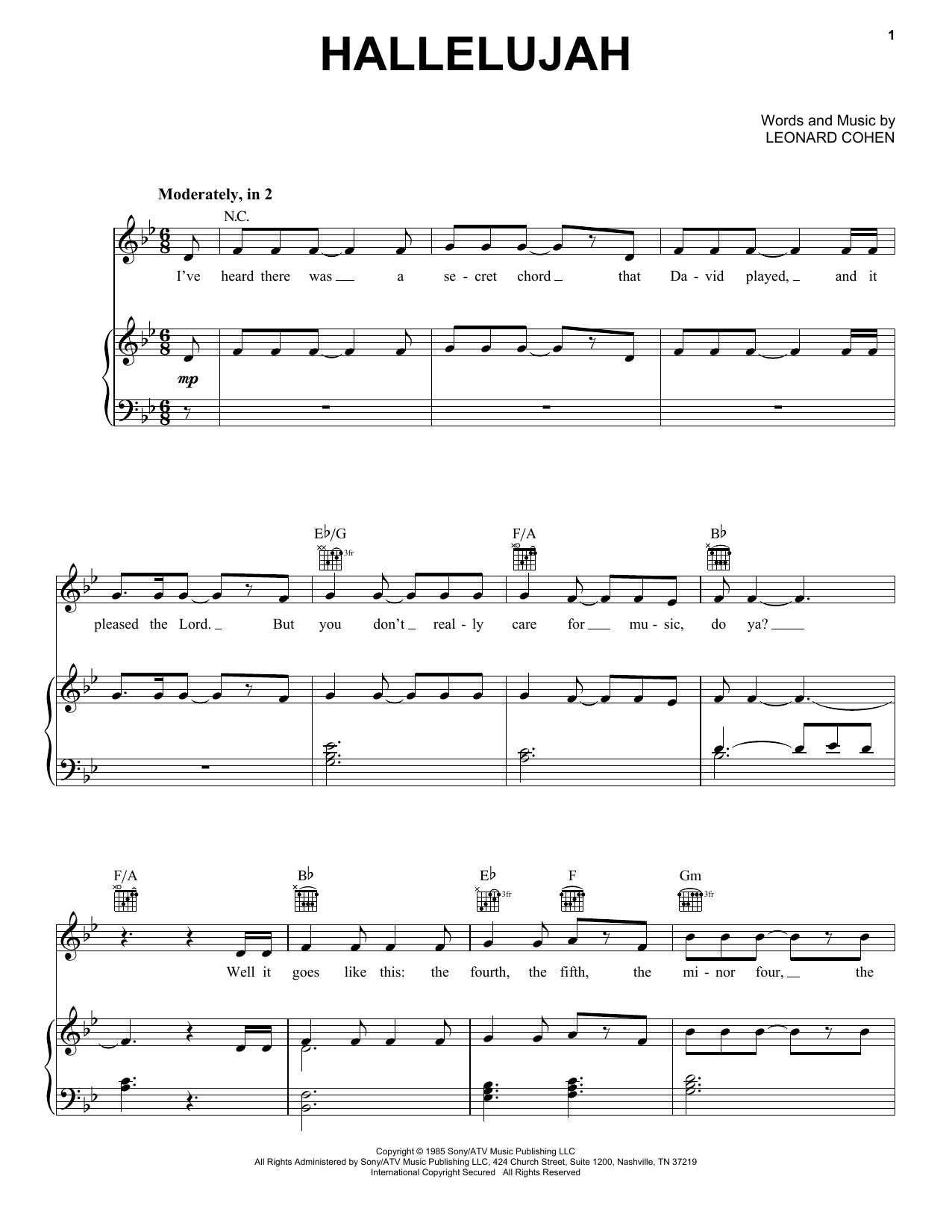 Download Pentatonix Hallelujah Sheet Music and learn how to play Piano, Vocal & Guitar (Right-Hand Melody) PDF digital score in minutes