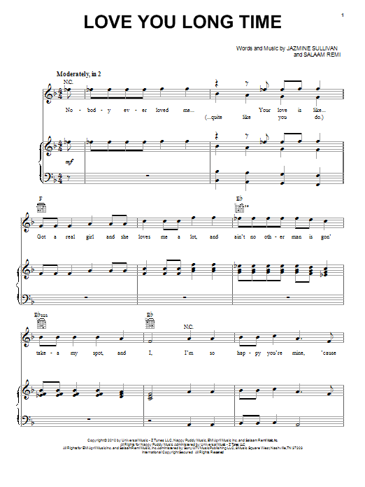 Download Pentatonix Love You Long Time Sheet Music and learn how to play Piano, Vocal & Guitar (Right-Hand Melody) PDF digital score in minutes