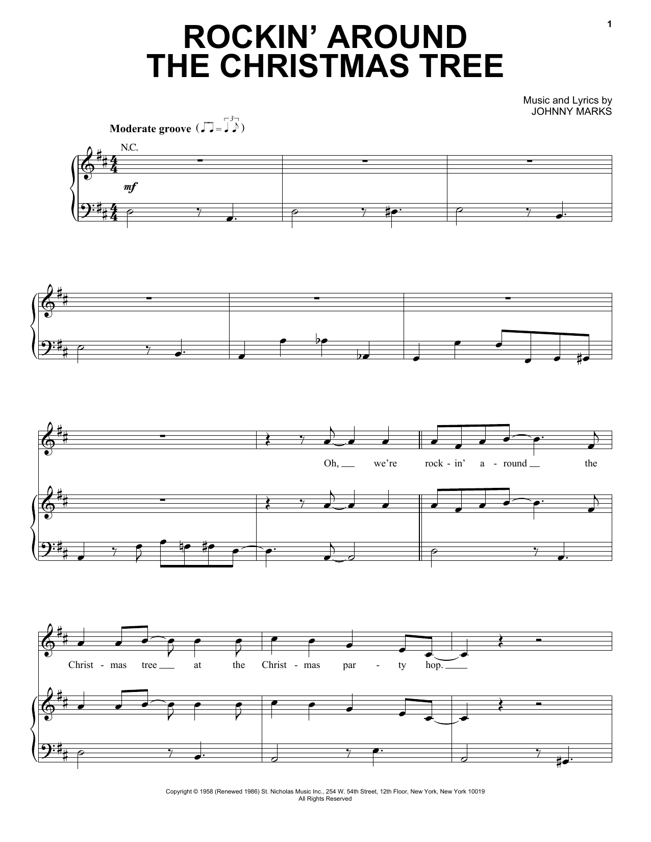 Download Pentatonix Rockin' Around The Christmas Tree Sheet Music and learn how to play Piano, Vocal & Guitar Chords (Right-Hand Melody) PDF digital score in minutes