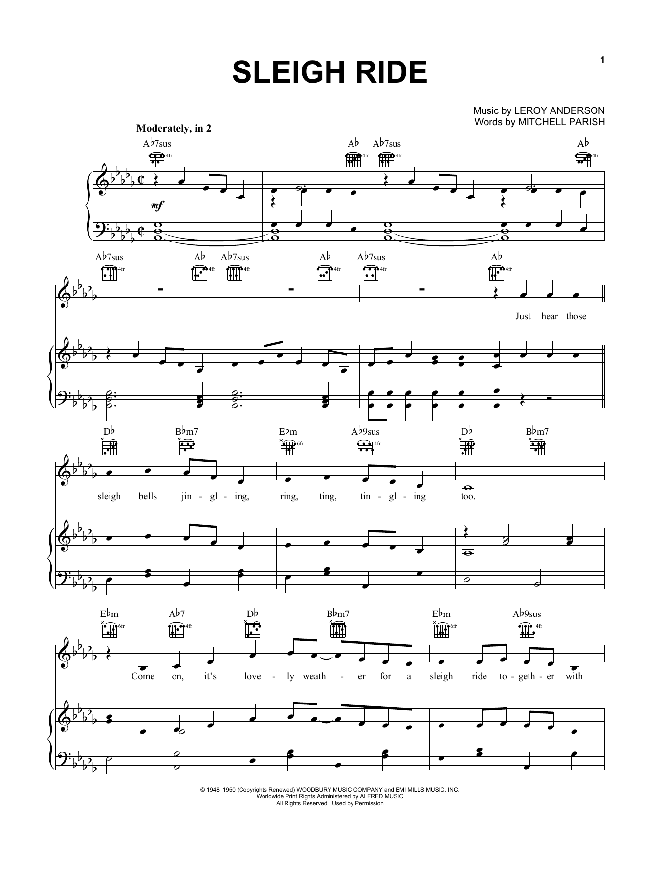 Download Pentatonix Sleigh Ride Sheet Music and learn how to play Piano, Vocal & Guitar (Right-Hand Melody) PDF digital score in minutes