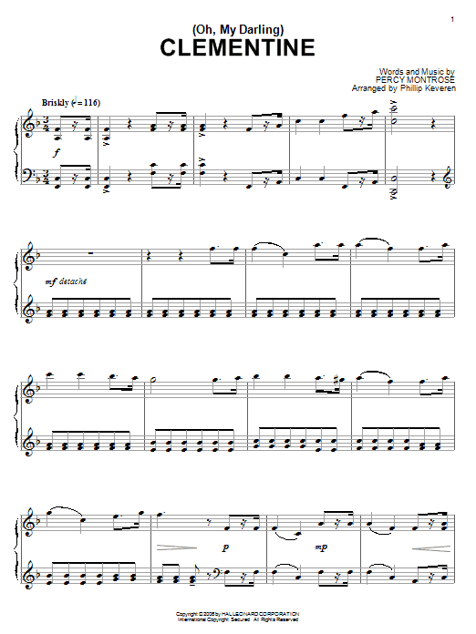 Download Percy Montrose (Oh, My Darling) Clementine Sheet Music and learn how to play UkeBuddy PDF digital score in minutes