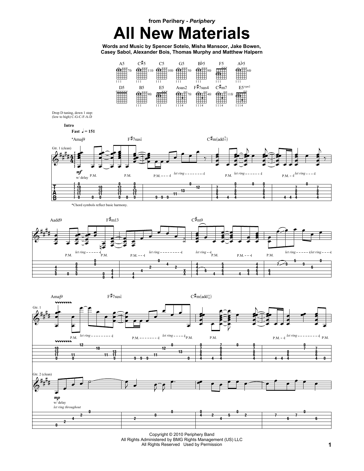 Download Periphery All New Materials Sheet Music and learn how to play Guitar Tab PDF digital score in minutes