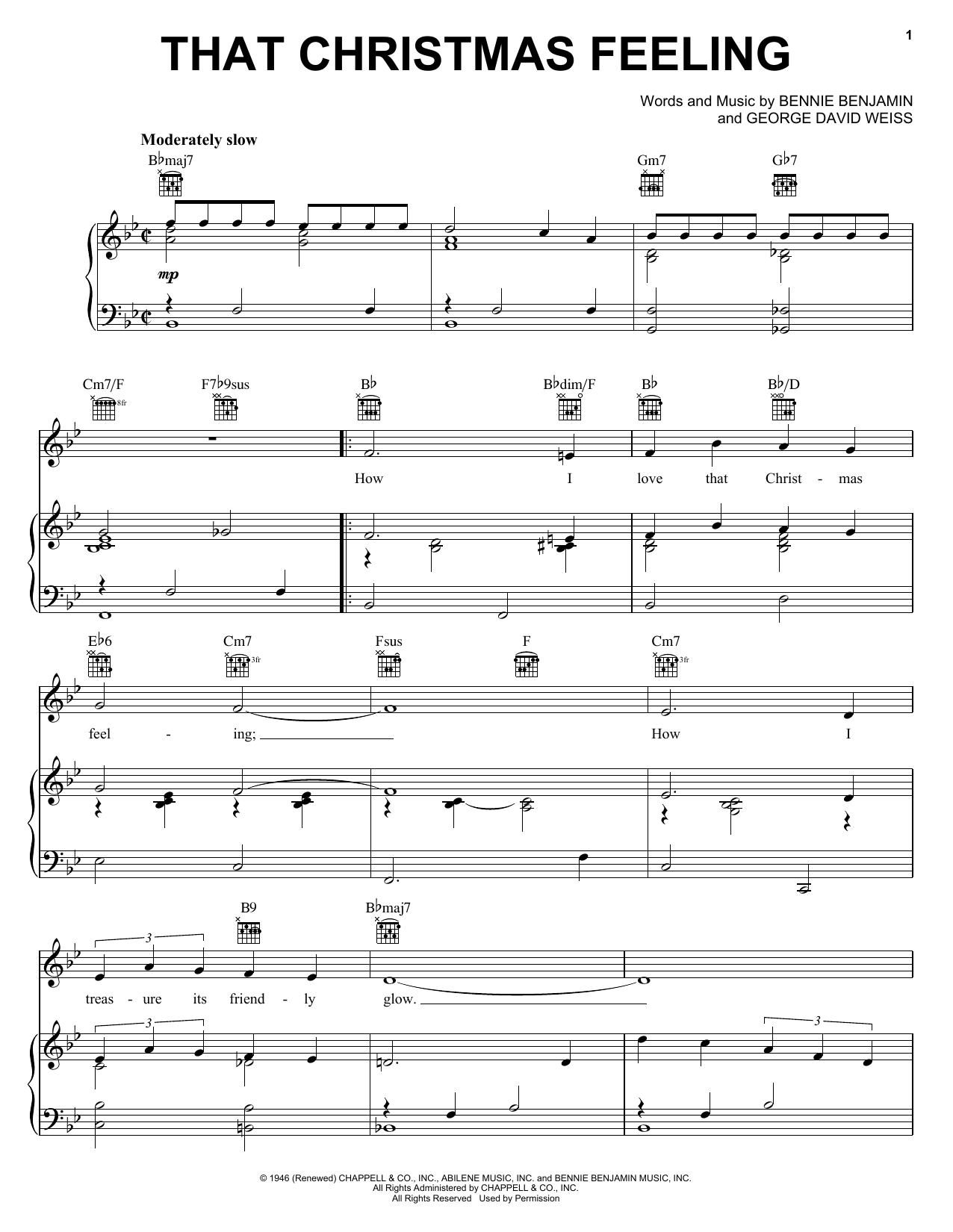 Download Bennie Benjamin & George Weiss That Christmas Feeling Sheet Music and learn how to play Violin PDF digital score in minutes