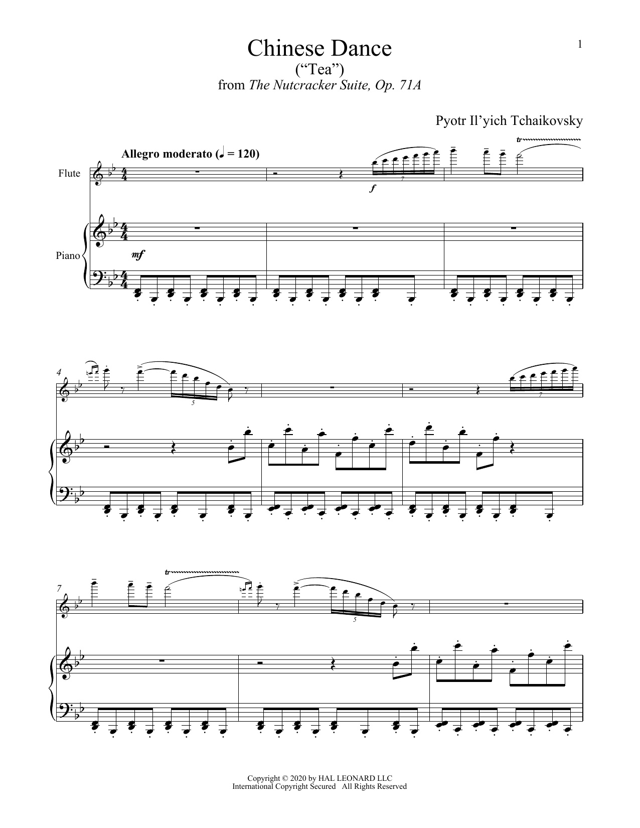 Download Pyotr Il'yich Tchaikovsky Chinese Dance (