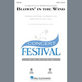 Download or print Peter, Paul & Mary Blowin' In The Wind (arr. Mac Huff) Sheet Music Printable PDF -page score for Folk / arranged 2-Part Choir SKU: 411818.