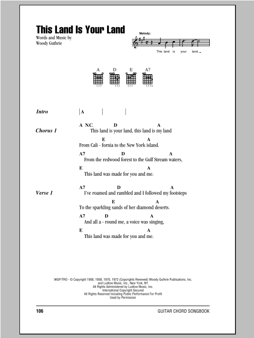 Download Peter, Paul & Mary This Land Is Your Land Sheet Music and learn how to play Lyrics & Chords PDF digital score in minutes