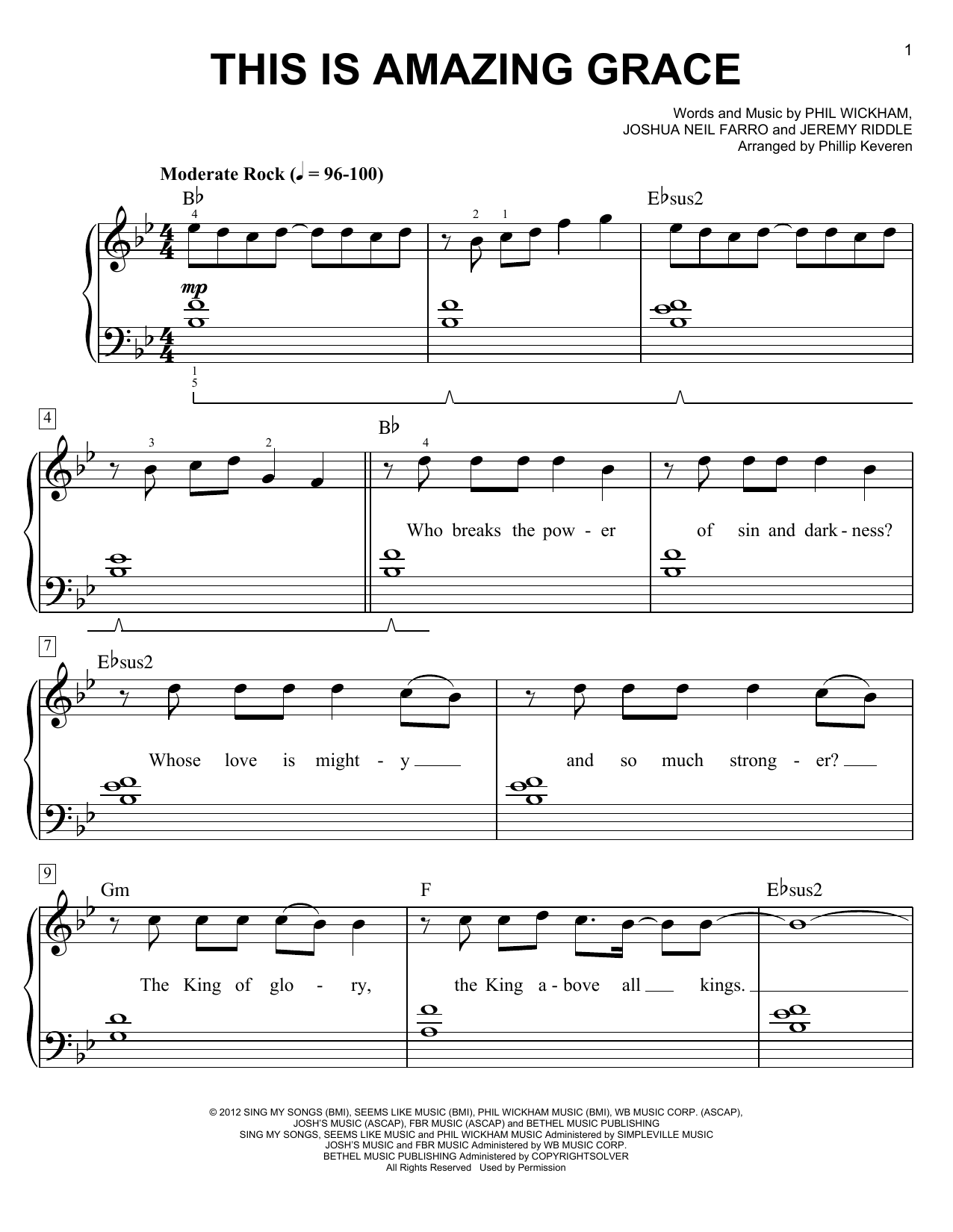 Download Phillip Keveren This Is Amazing Grace Sheet Music and learn how to play Piano PDF digital score in minutes