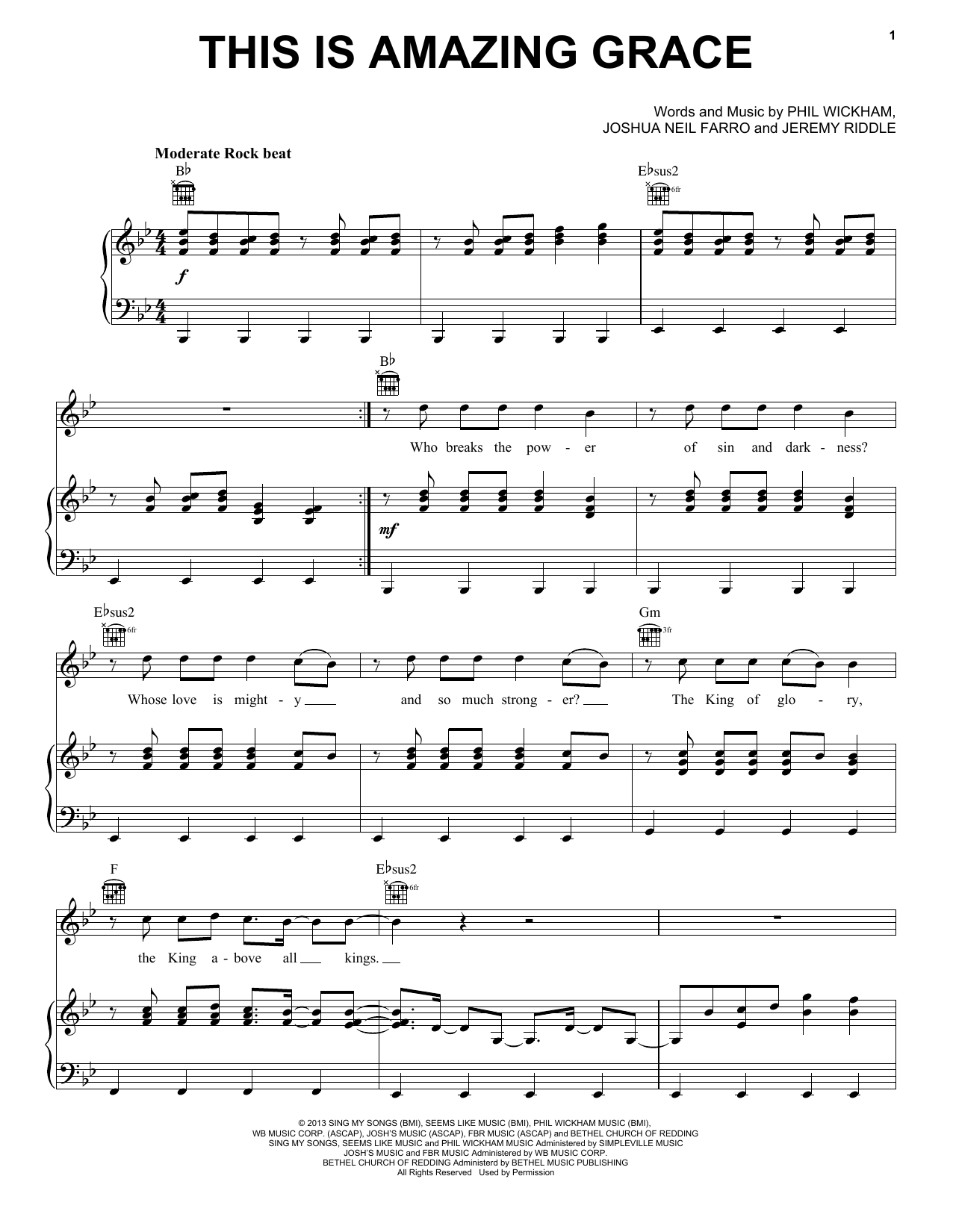Download Phil Wickham This Is Amazing Grace Sheet Music and learn how to play Trumpet Solo PDF digital score in minutes