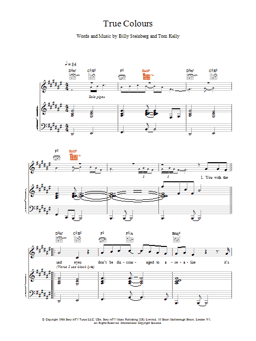 true colors guitar chords