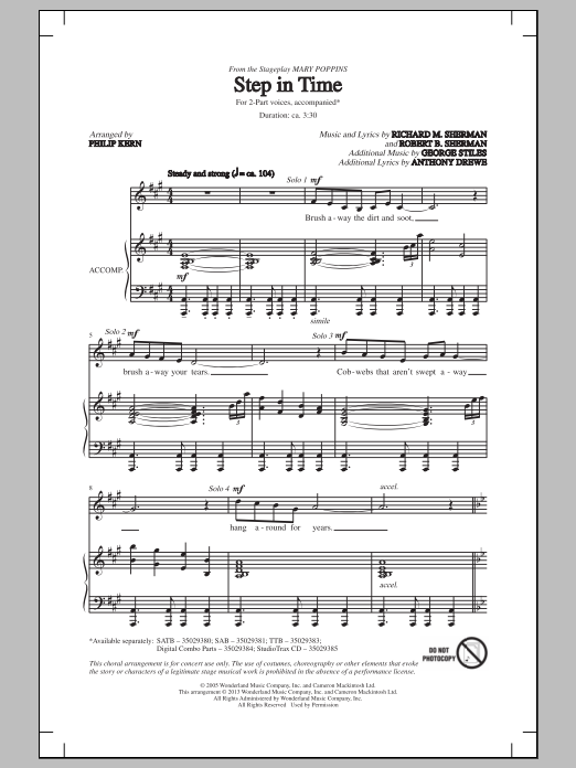 Download Philip Kern Step In Time Sheet Music and learn how to play TTBB PDF digital score in minutes