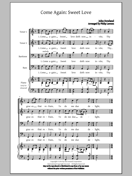 Download Philip Lawson Fine Knacks For Ladies Sheet Music and learn how to play TTBB PDF digital score in minutes