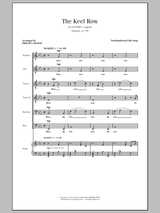 Download Traditional Folksong The Keel Row (arr. Philip Lawson) Sheet Music and learn how to play SAB PDF digital score in minutes
