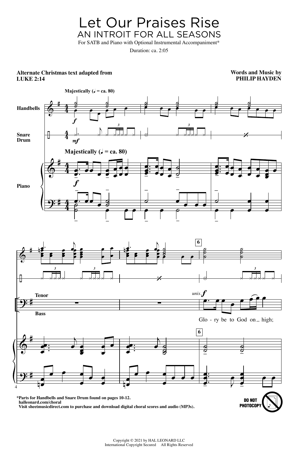 Download Philip Hayden Let Our Praises Rise (An Introit For All Seasons) Sheet Music and learn how to play SATB Choir PDF digital score in minutes