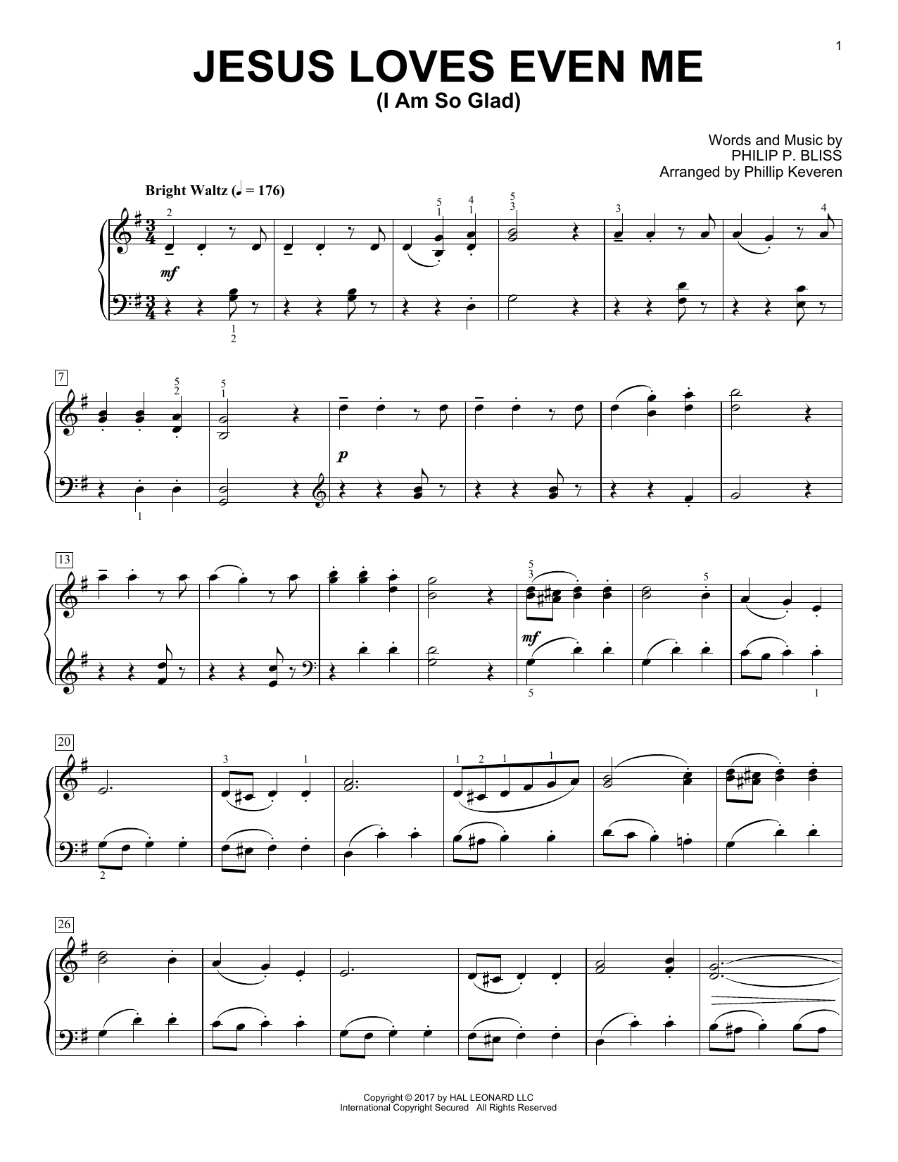 Download Phillip Keveren Jesus Loves Even Me (I Am So Glad) Sheet Music and learn how to play Piano PDF digital score in minutes