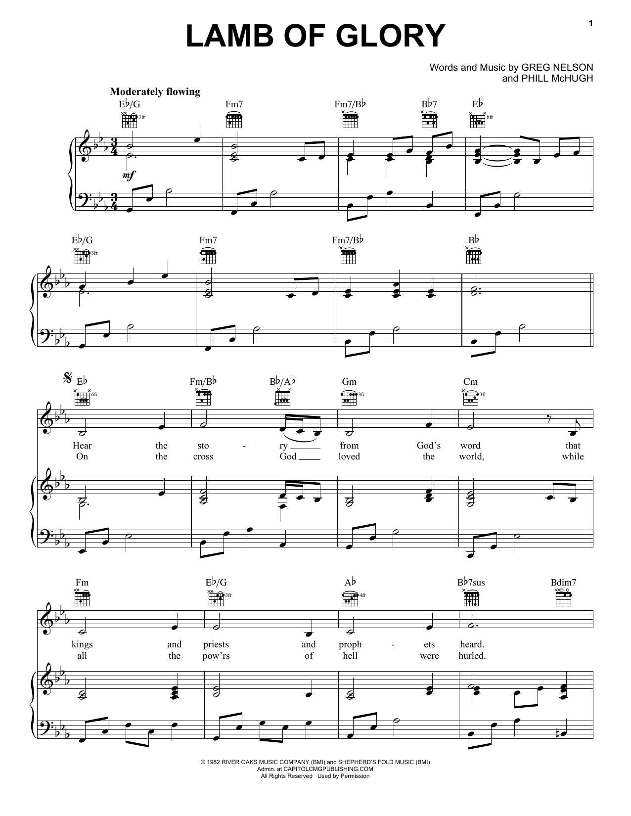 Download Phill McHugh Lamb Of Glory Sheet Music and learn how to play Piano, Vocal & Guitar Chords (Right-Hand Melody) PDF digital score in minutes