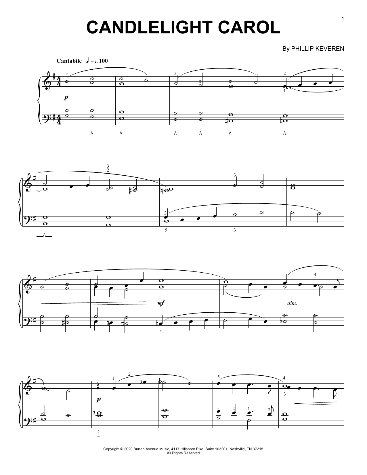 Download Phillip Keveren Candlelight Carol Sheet Music and learn how to play Piano Solo PDF digital score in minutes