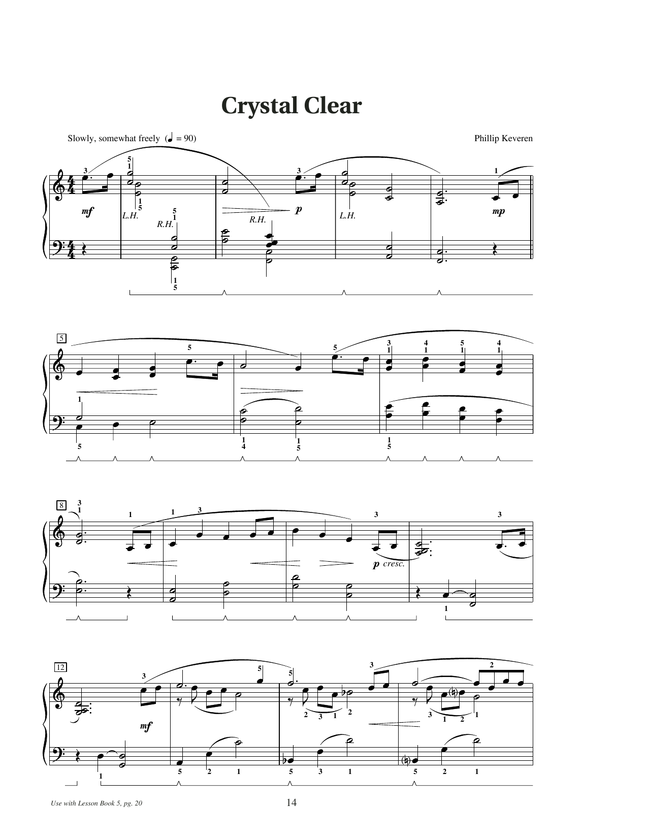 Download Phillip Keveren Crystal Clear Sheet Music and learn how to play Educational Piano PDF digital score in minutes