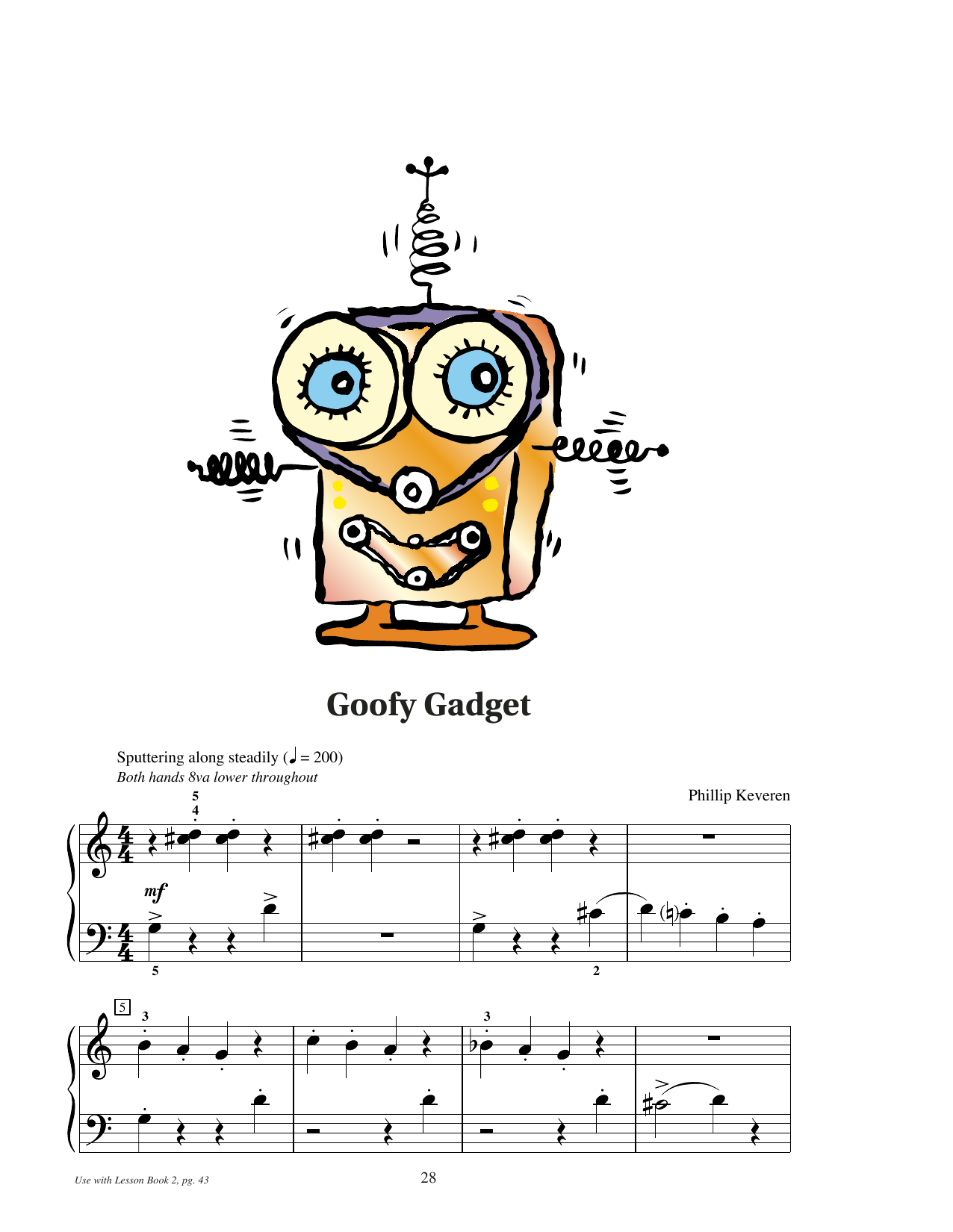 Download Phillip Keveren Goofy Gadget Sheet Music and learn how to play Educational Piano PDF digital score in minutes