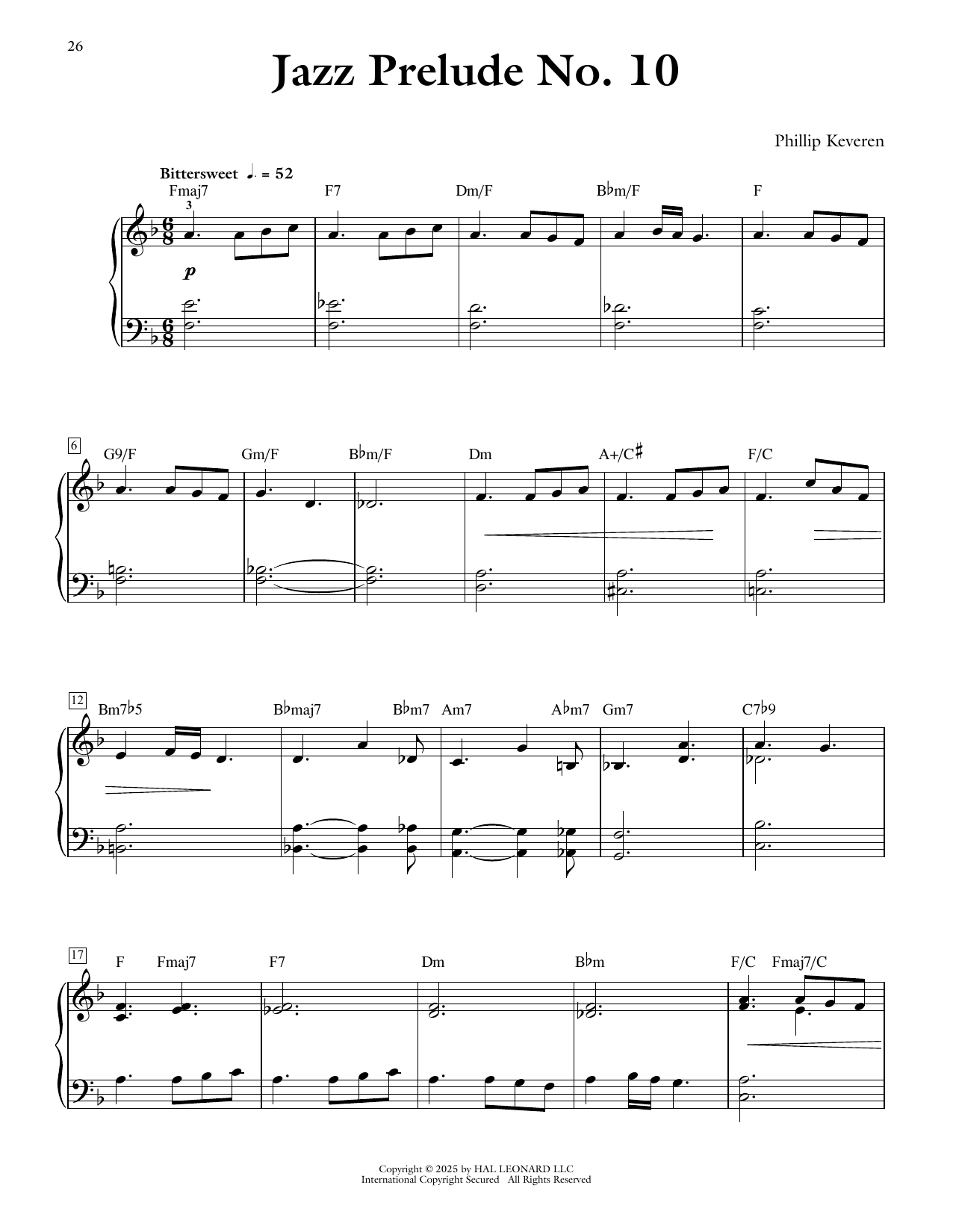 Download Phillip Keveren Jazz Prelude No. 10 Sheet Music and learn how to play Piano Solo PDF digital score in minutes