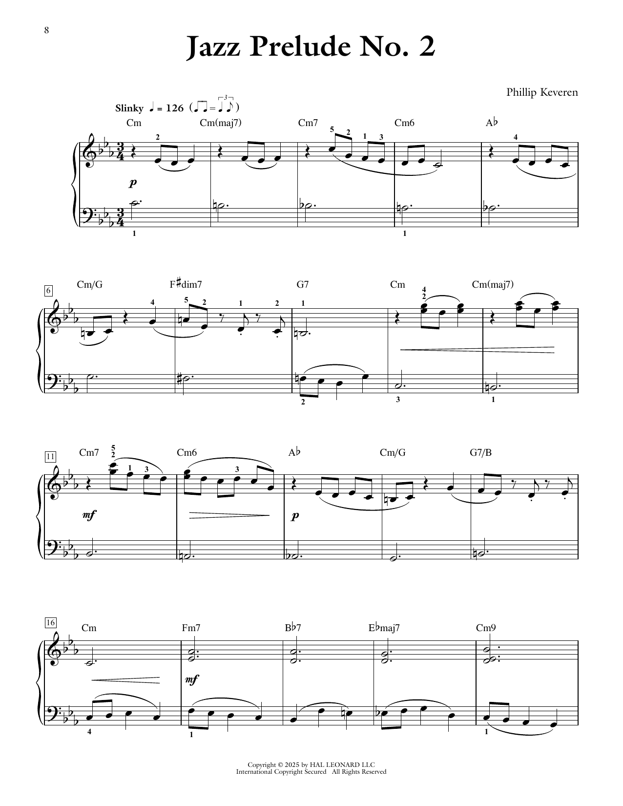 Download Phillip Keveren Jazz Prelude No. 2 Sheet Music and learn how to play Piano Solo PDF digital score in minutes