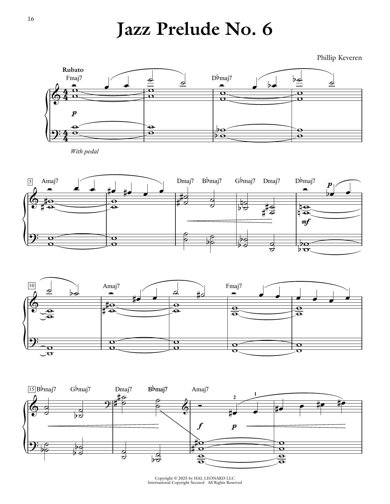 Download Phillip Keveren Jazz Prelude No. 6 Sheet Music and learn how to play Piano Solo PDF digital score in minutes