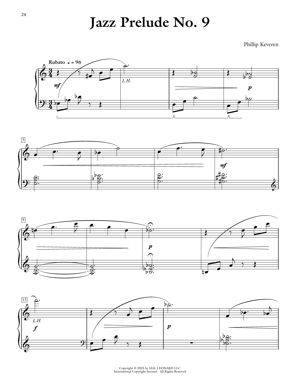 Download Phillip Keveren Jazz Prelude No. 9 Sheet Music and learn how to play Piano Solo PDF digital score in minutes