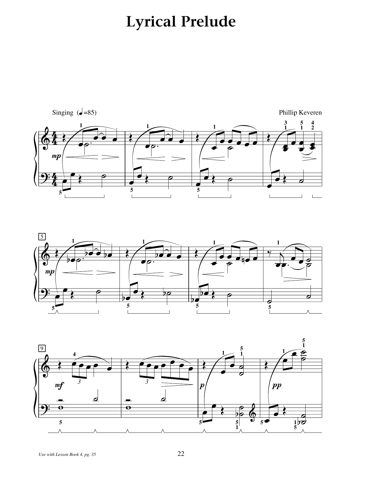 Download Phillip Keveren Lyrical Prelude Sheet Music and learn how to play Educational Piano PDF digital score in minutes