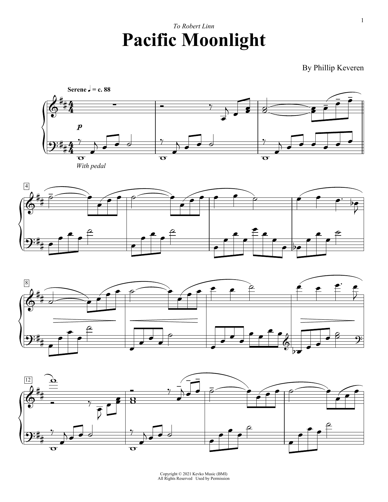 Download Phillip Keveren Pacific Moonlight Sheet Music and learn how to play Piano Solo PDF digital score in minutes