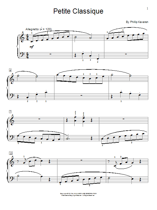 Download Phillip Keveren Petite Classique Sheet Music and learn how to play Piano PDF digital score in minutes