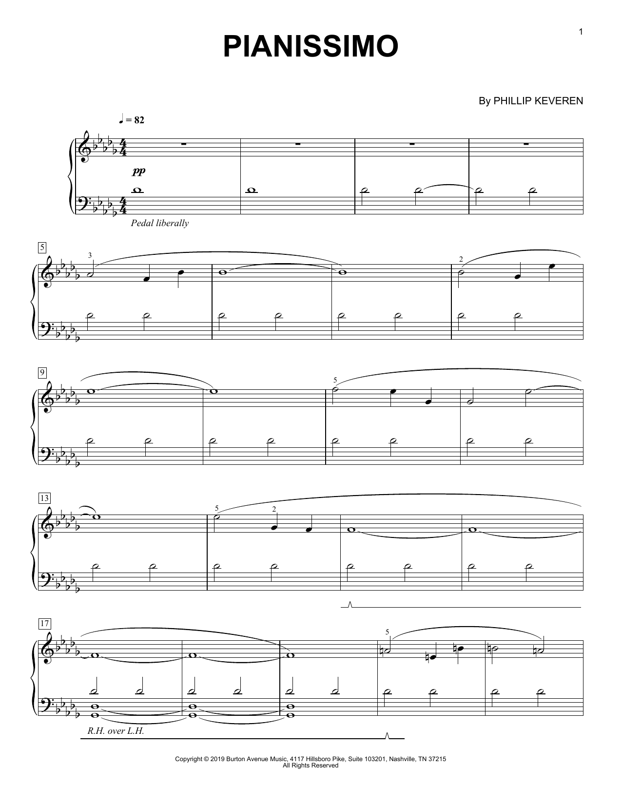 Download Phillip Keveren Pianissimo Sheet Music and learn how to play Piano Solo PDF digital score in minutes