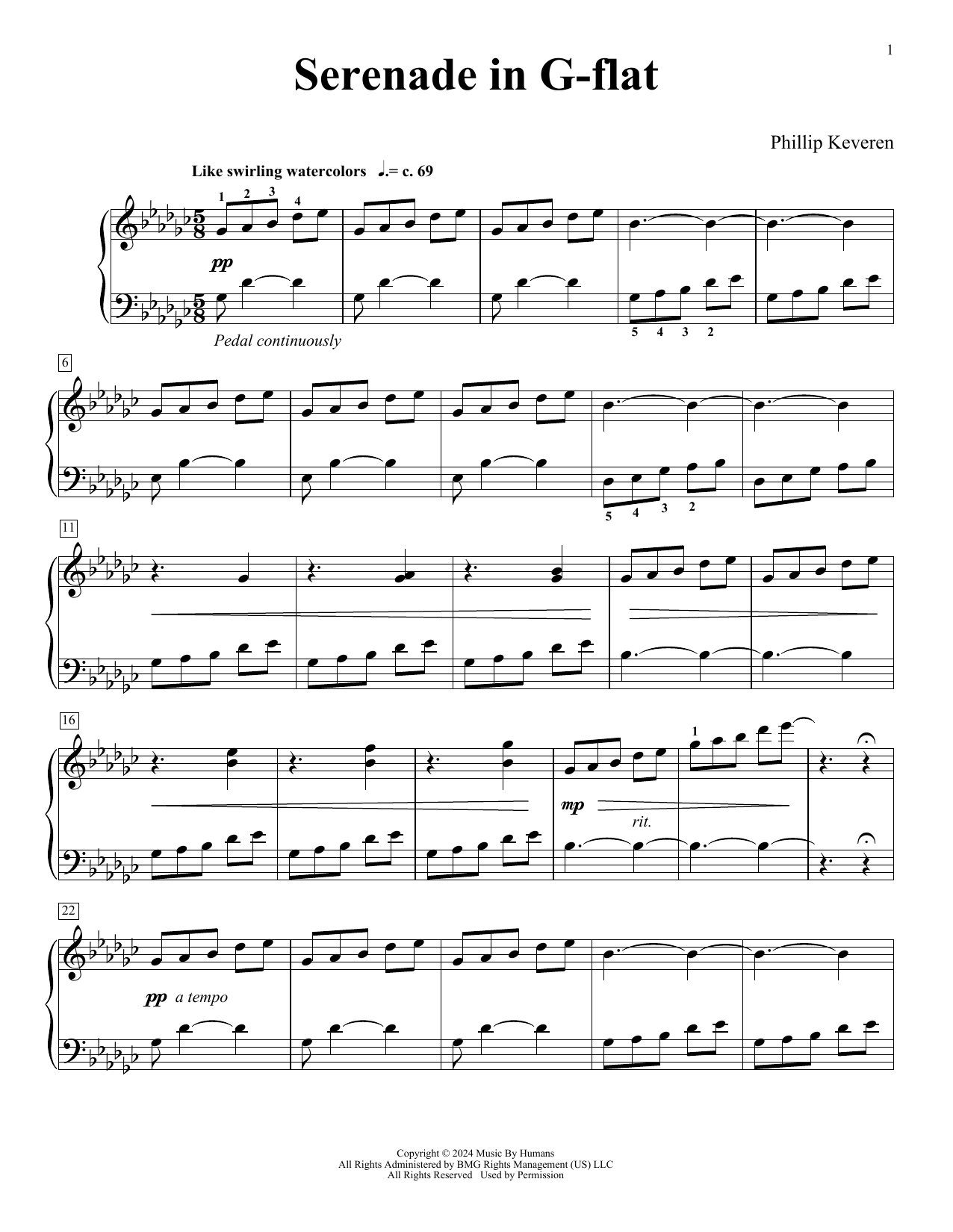 Download Phillip Keveren Serenade In G-flat (For You Forever) Sheet Music and learn how to play Piano Solo PDF digital score in minutes