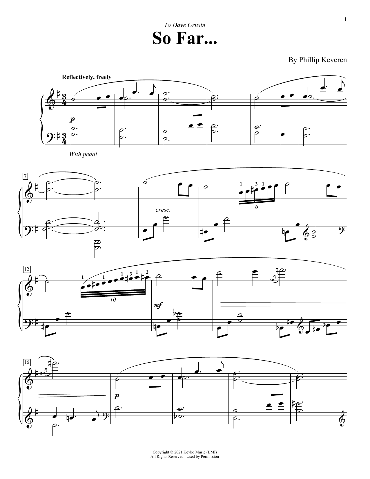 Download Phillip Keveren So Far... Sheet Music and learn how to play Piano Solo PDF digital score in minutes