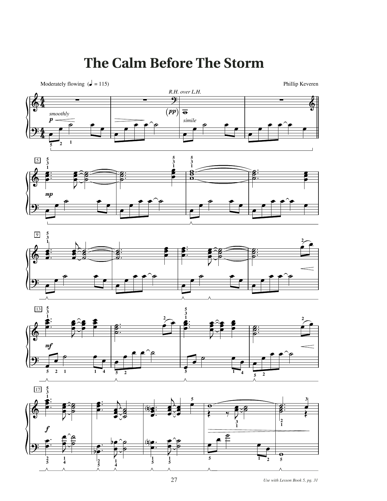 Download Phillip Keveren The Calm Before The Storm Sheet Music and learn how to play Educational Piano PDF digital score in minutes