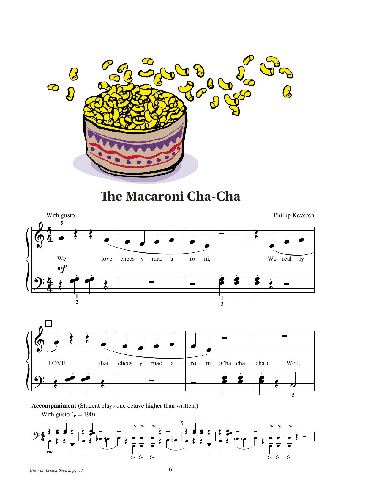 Download Phillip Keveren The Macaroni Cha-Cha Sheet Music and learn how to play Educational Piano PDF digital score in minutes