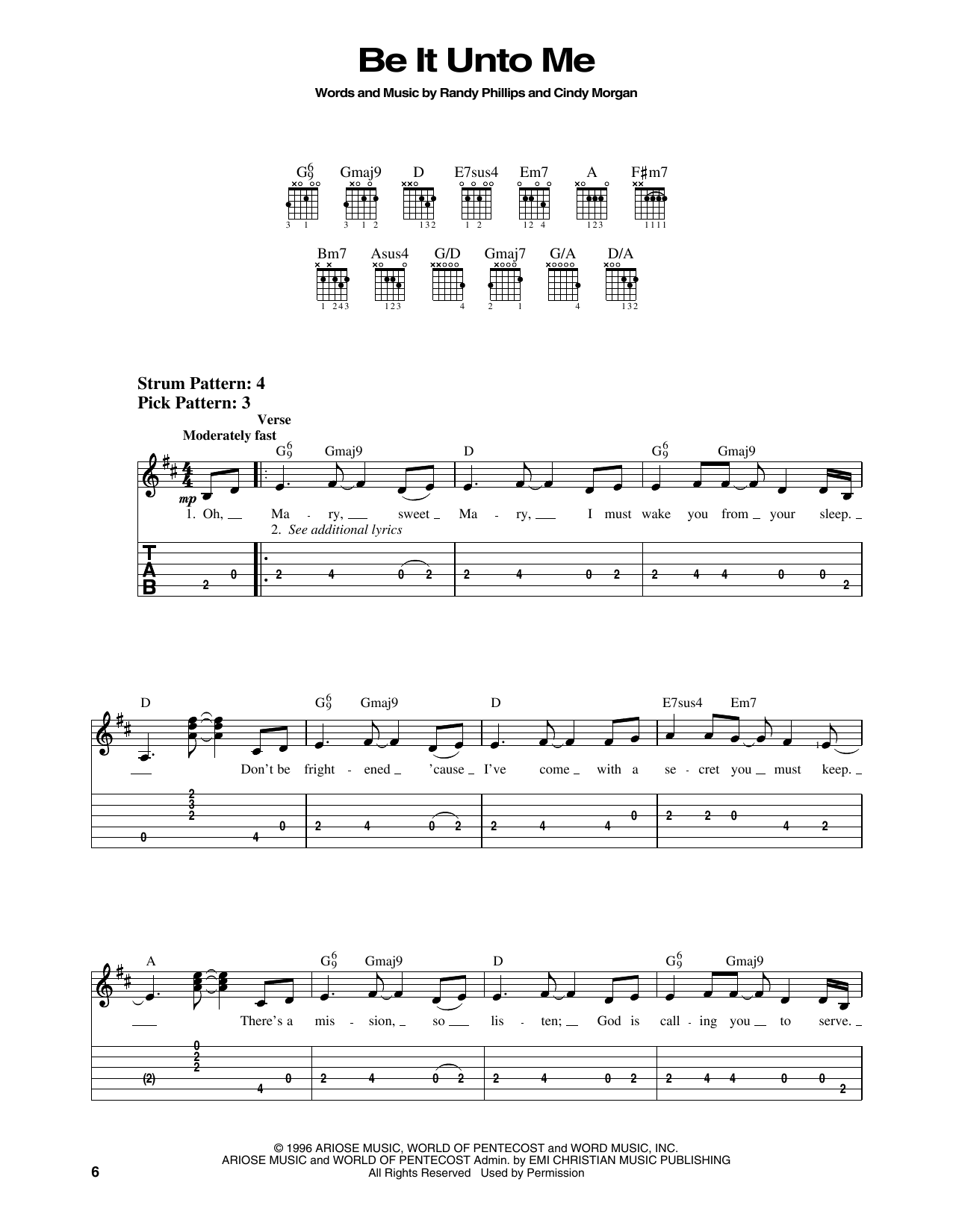 Download Phillips, Craig & Dean Be It Unto Me Sheet Music and learn how to play Piano, Vocal & Guitar Chords (Right-Hand Melody) PDF digital score in minutes