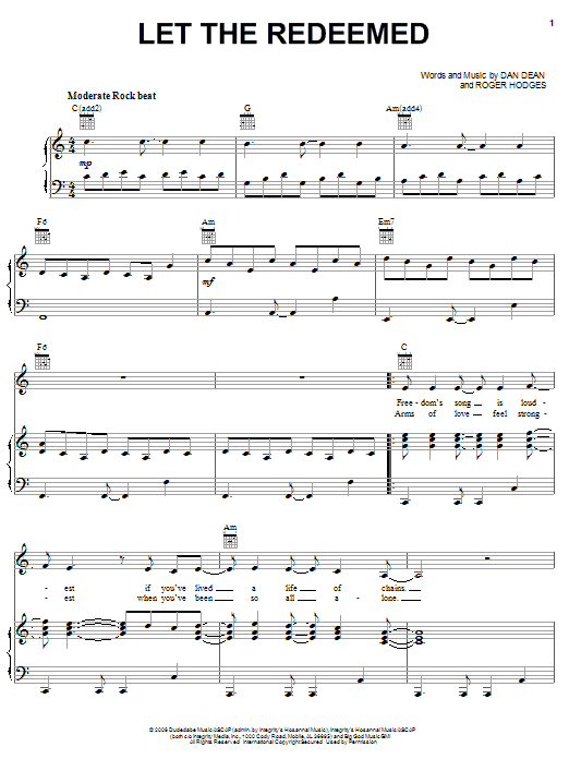 Download Phillips, Craig & Dean Let The Redeemed Sheet Music and learn how to play Piano, Vocal & Guitar (Right-Hand Melody) PDF digital score in minutes