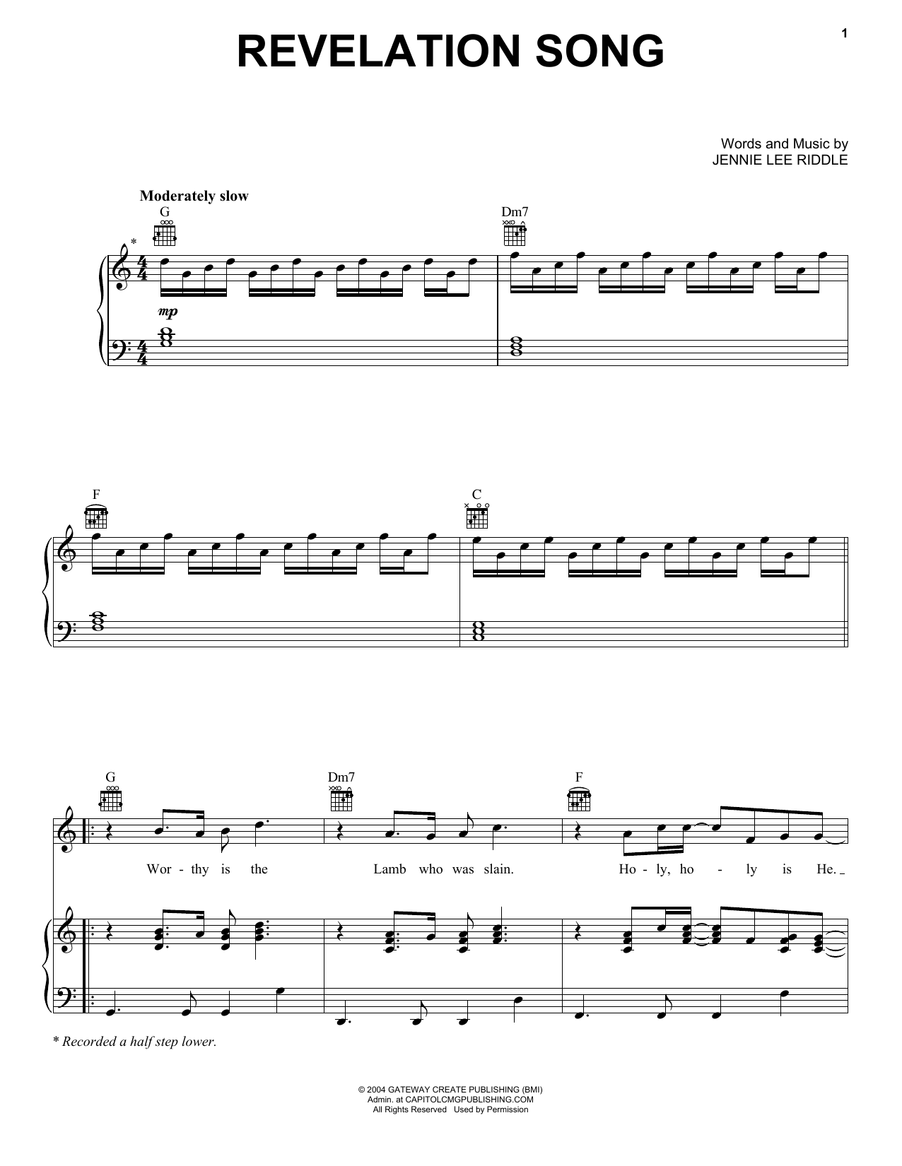 Download Jennie Lee Riddle Revelation Song Sheet Music and learn how to play Easy Guitar PDF digital score in minutes