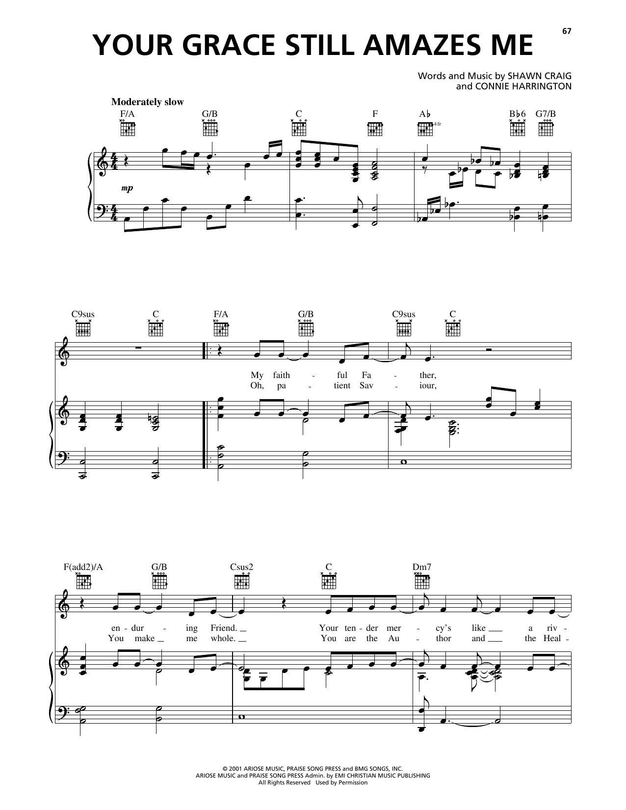Download Phillips, Craig and Dean Your Grace Still Amazes Me Sheet Music and learn how to play Piano, Vocal & Guitar Chords (Right-Hand Melody) PDF digital score in minutes