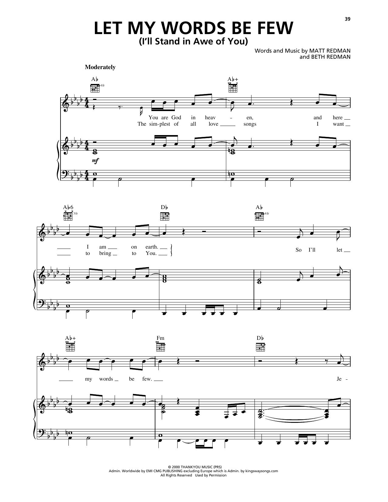 Download Phillips, Craig & Dean Sheet Music and learn how to play Piano, Vocal & Guitar Chords (Right-Hand Melody) PDF score in minutes
