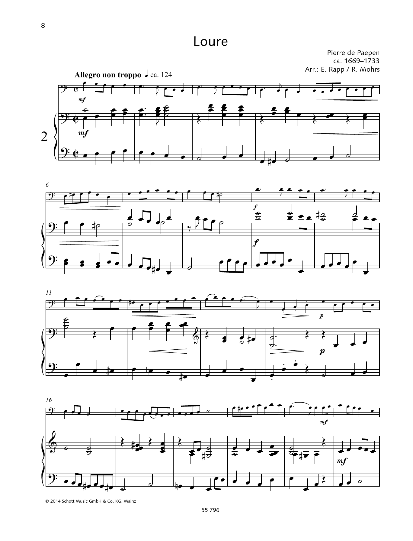 Download Pierre de Paepen Loure Sheet Music and learn how to play String Solo PDF digital score in minutes