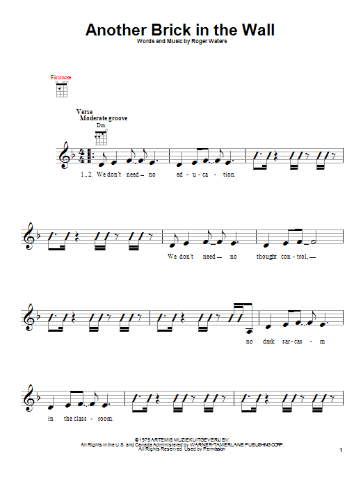 Download Pink Floyd Another Brick In The Wall Sheet Music and learn how to play Trombone PDF digital score in minutes