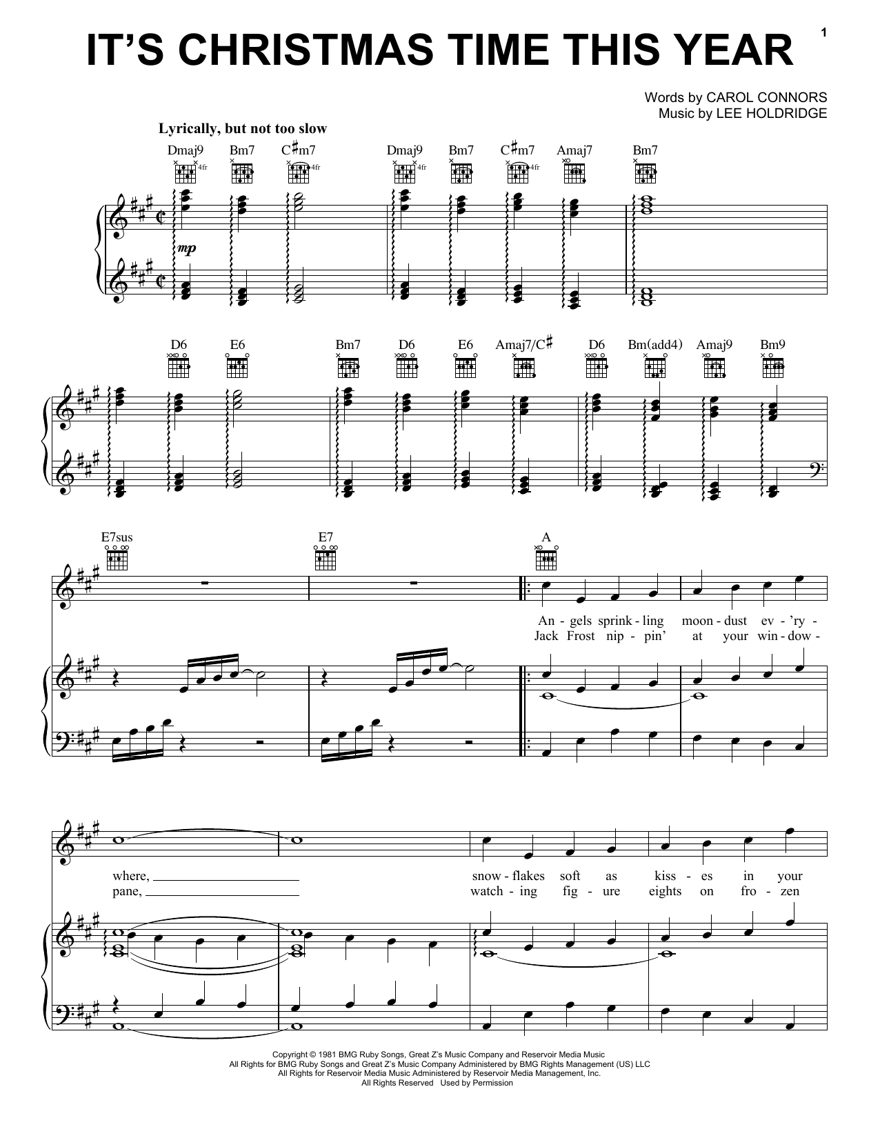 Download Placido Domingo, Jr. It's Christmas Time This Year Sheet Music and learn how to play Piano, Vocal & Guitar Chords (Right-Hand Melody) PDF digital score in minutes
