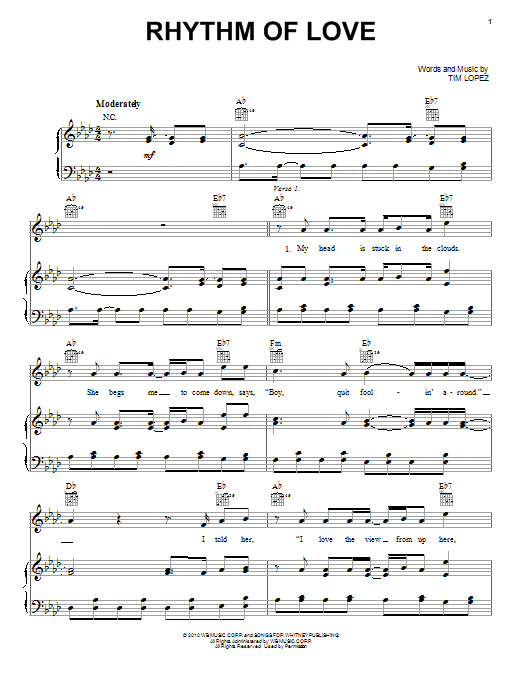 Download Plain White T's Rhythm Of Love Sheet Music and learn how to play Ukulele PDF digital score in minutes