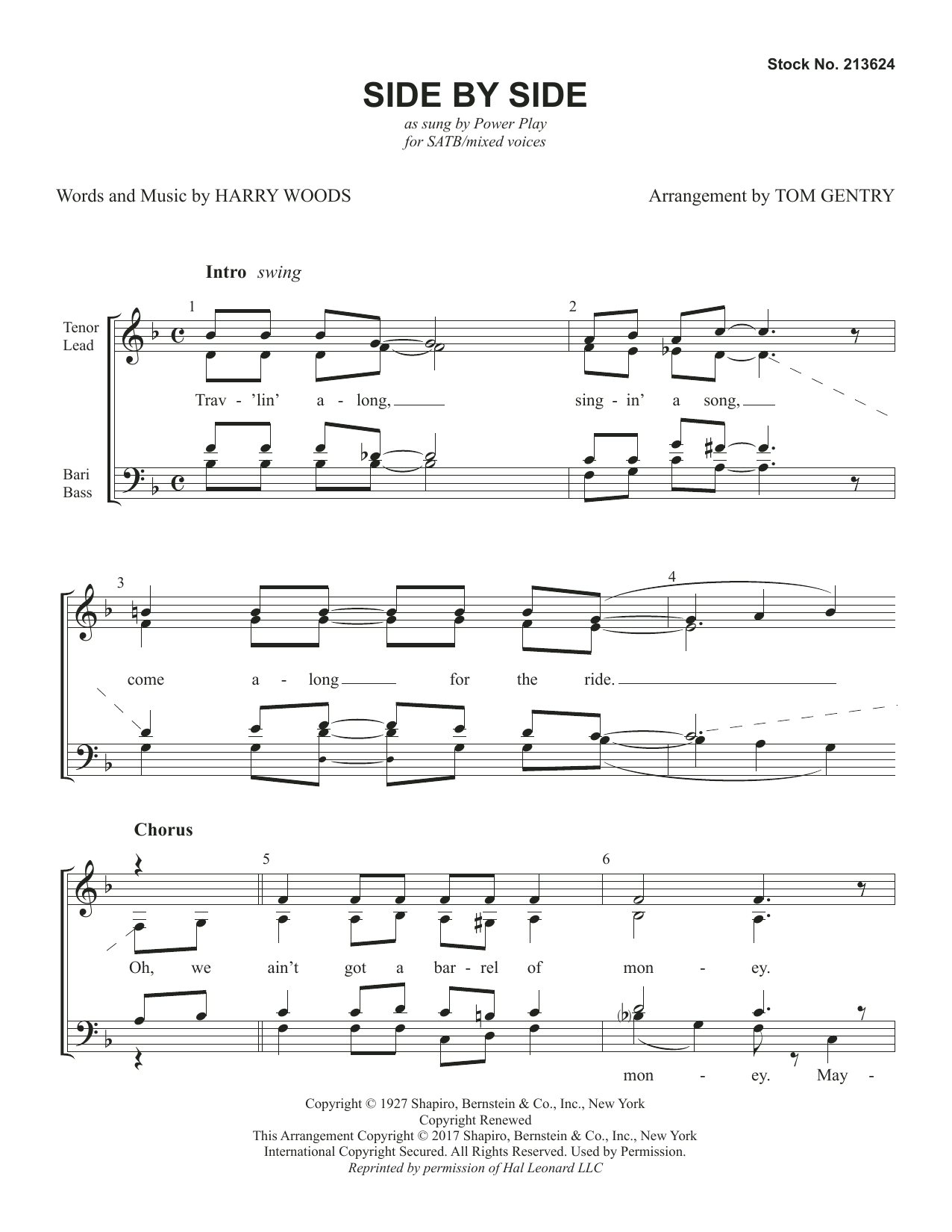 Download Power Play Side By Side (arr. Tom Gentry) Sheet Music and learn how to play SATB Choir PDF digital score in minutes