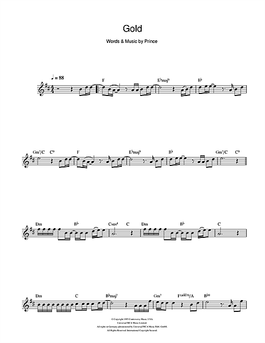 Download Prince Gold Sheet Music and learn how to play Clarinet PDF digital score in minutes