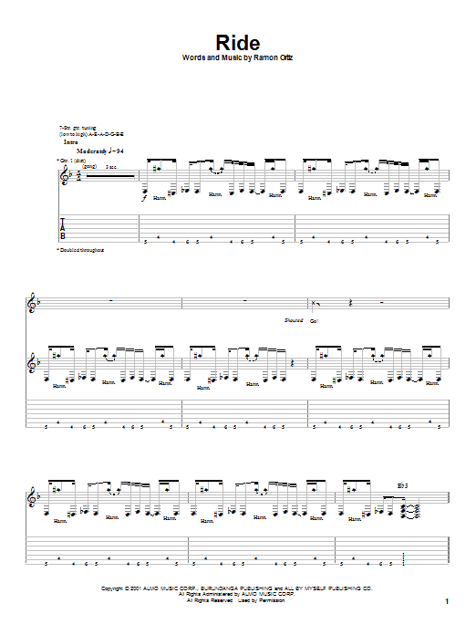 Download Puya Ride Sheet Music and learn how to play Guitar Tab PDF digital score in minutes